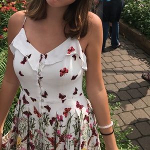 Floral butterfly romper